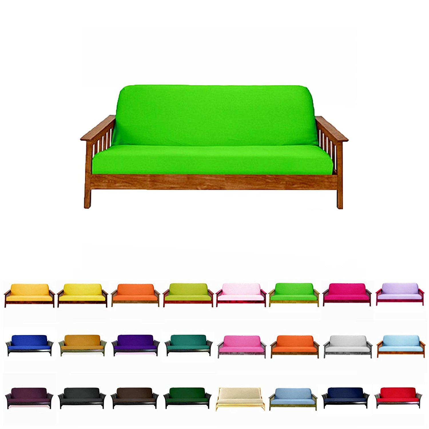 VISIT OUR  STORE JERSEY "STRETCH" FUTON COVER  SLIPCOVER ---LIME GREEN--- 