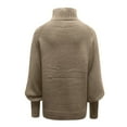 thumbnail image 6 of Oversized Sweaters for Women High Neck Lightweight Sweaters Loose Solid Color Fall Winter Business Casual Outfits Pullover Tops, 6 of 6