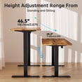 thumbnail image 4 of CHITOOMA 48" x 24" Electric Standing Desk，4 Memory Preset Height Adjustable Sit Stand up Desk with Headphone Hook for Office，Rustic Brown, 4 of 9