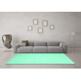 thumbnail image 3 of Ahgly Company Machine Washable Indoor Rectangle Solid Turquoise Blue Modern Area Rugs, 8' x 10', 3 of 4