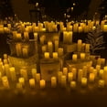 thumbnail image 7 of OSHINE 9-Pack Flameless Candles Real Wax LED Pillar Candles Battery Operated Candles Electric Ivory Candles Flicker Lights Votive Timing With Remote 300+ Hours Halloween, 7 of 7