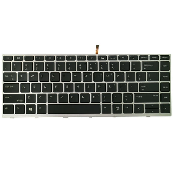 New US Black Backlit English Laptop Keyboard Replacement for HP Probook 430 G5 440 G5 445 G5 L01071-001 Light Backlight