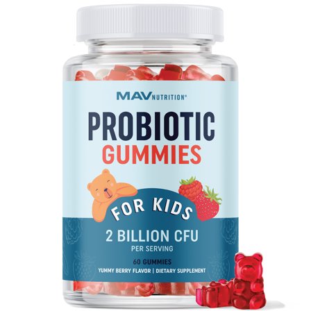Kids Probiotic Gummies, 2 Billion CFU, Berry Flavor, 60-Count
