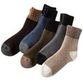 thumbnail image 5 of Summer Saving Clearance AXXD Running Socks Womens,5pairs Warm Winter Socks Patchwork Solid Thick Knit Cozy Socks, 5 of 9