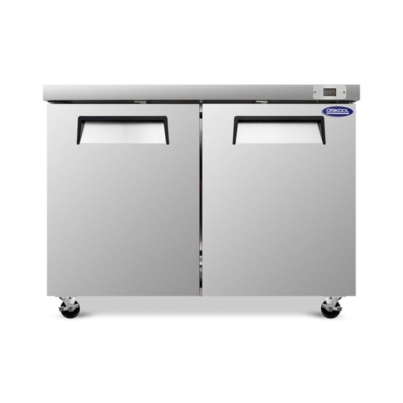 48" Commercial Under Counter Freezer 2 Door 14.1 Cu.ft Undercounter Work Top Freezers ETL Approved(LTL carry)