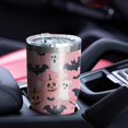thumbnail image 4 of 30oz Cute Pumpkin Ghost Halloween Pattern Tumblers Stainless Steel Tumbler with Lid and Straw,Vacuum Insulated Double Wall Travel Tumbler Cups Mug with Cleaning Brush for Coffee,Tea, 4 of 7