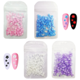 thumbnail image 1 of Adornos de uñas con flores en 3D, diamantes de imitación para decoración de uñas, 1 of 5