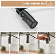 thumbnail image 3 of CASAINC Single Handle Kitchen Faucet with Pull Down Sprayer, Deck Mounted, Matte Black, 3 of 4