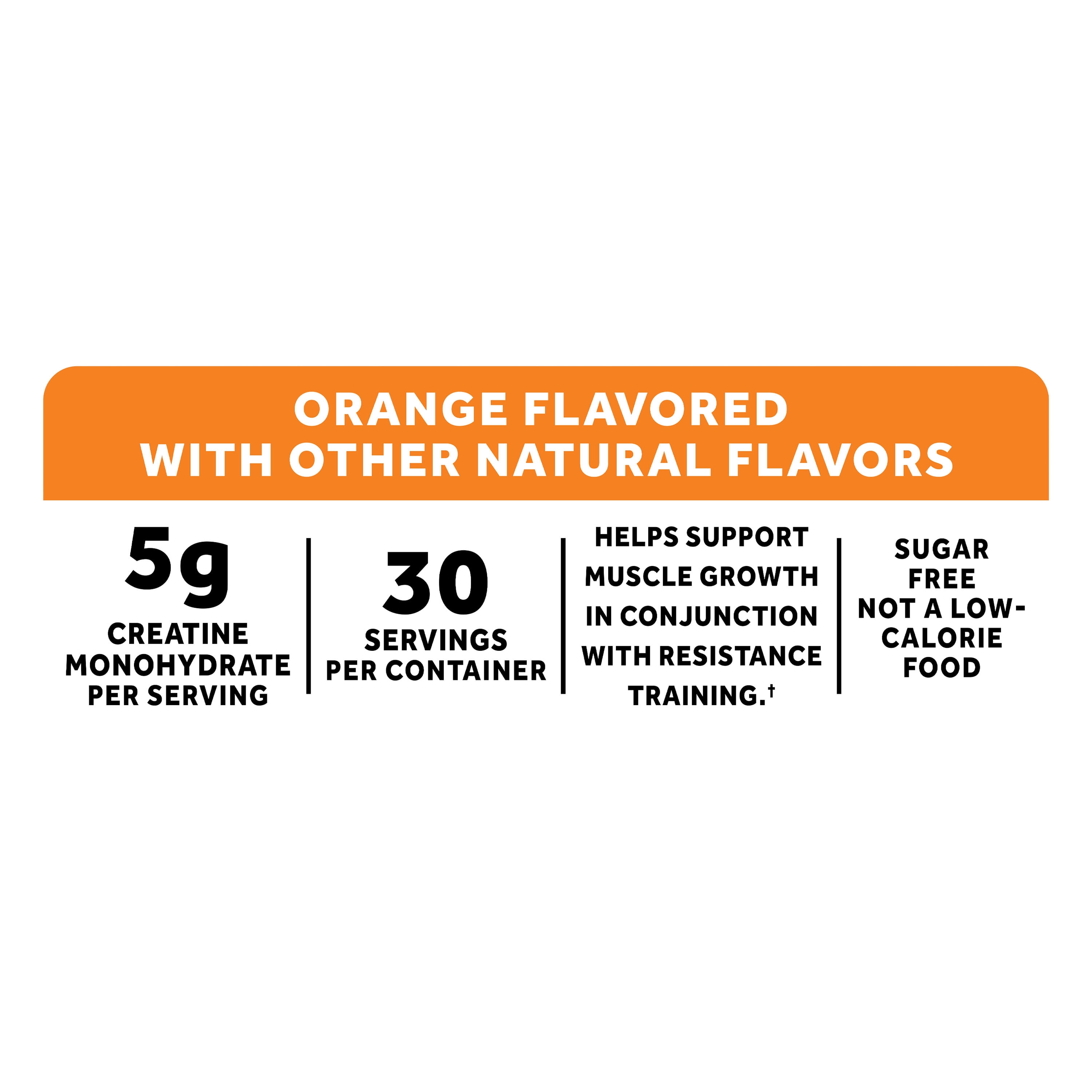Equate Creatine Monohydrate Dietary Supplement Gummies, Orange Flavor, 90 Count