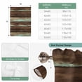 thumbnail image 6 of Brown Teal Wooden Balloon Curtains for Bedroom/Front Door/Bathroom, Vintage Farmhouse Retro Art Tie Up Curtains 63 Inch Length Light Filtering Kitchen Curtains Shades for Windows 46"x63", 6 of 8