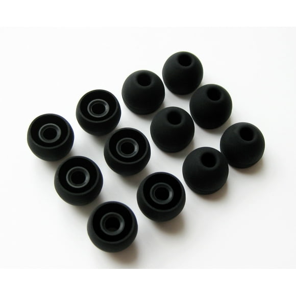 12pcs Large (Black) Soft Replacement Eartips Earbuds Compatible with AKG by Harman: K324P, K321, K328, K330, K340, K374, K375, K390, and K391 NC in-Ear Earphones