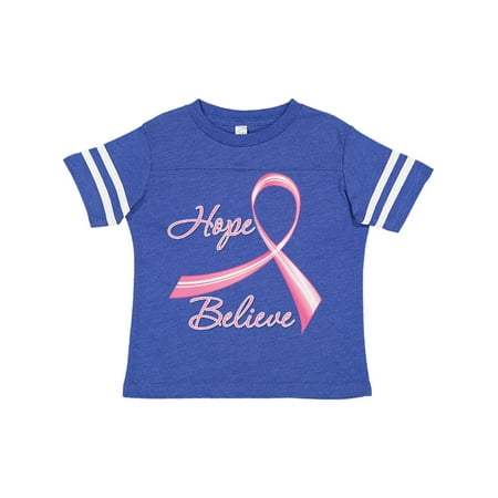 

Inktastic Hope Believe Breast Cancer Ribbon Gift Toddler Boy or Toddler Girl T-Shirt