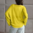 thumbnail image 4 of Qulqfy Womens Lightweight Sweaters Knitting Cotton Beach Oversized Yellow Pullover Sweaters Women's Long Sleeve Tops M, 4 of 5