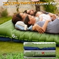thumbnail image 2 of Double Sleeping Pad for Camping, 5"Ultra-Thick Queen Camping Mattress for 2 Person with Pillow, Built-in Pump, Self Inflating Camping Pad for Backpacking, Hiking, Traveling, Tent, 2 of 11