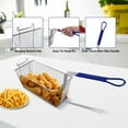 thumbnail image 3 of Hakka Brothers 4 Pack Stainless Steel Deep Fryer Basket with Handle 13 1/4" x 6 1/2" x 6" for Commercial Restaurant Kitchen, 3 of 6