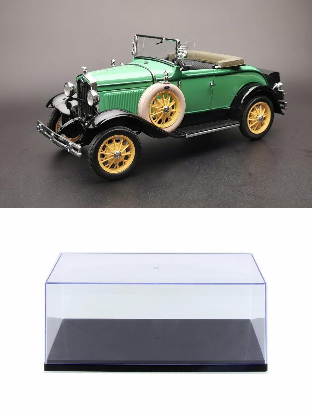 Diecast Car w/Display Case 1931 Ford Model A Roadster, Reseda Green