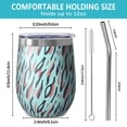 thumbnail image 5 of Leopard Print 12oz Stainless Steel Insulated Wine Tumbler with Lid and Straw – Double Wall Vacuum Mug for Hot & Cold Drinks, 304 Steel Interior, Sweat-Free Design, 5 of 5