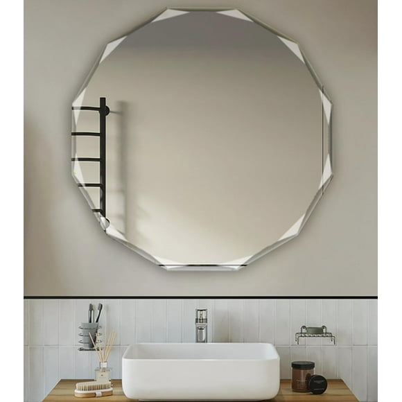 Miroir de Salle de Bain Sans Cadre, Miroir de Salle de Bain Sans Cadre, 20”