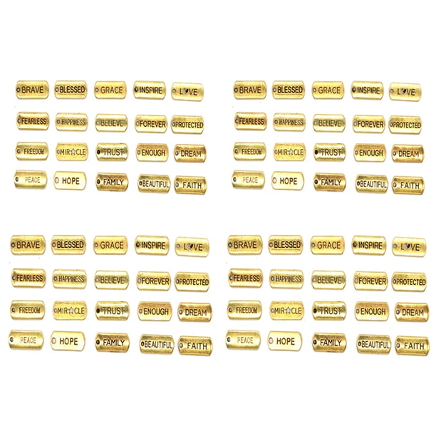 Minnieouse Dijes de llavero exquisitas letras creativas accesorio de joyería decoraciones colgantes hacer colgante de adorno para artesanías Ropa, zapatos y accesorios Miscelánea Dorado 80 Stück Minnieouse AP009434-10
