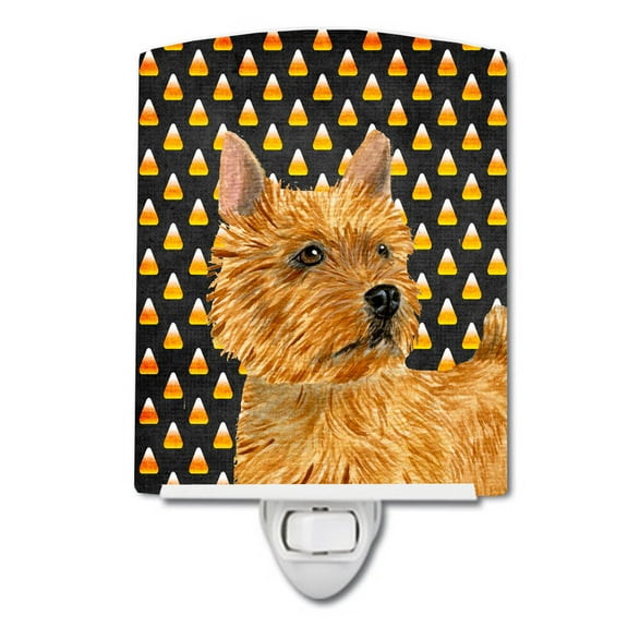 Norwich Terrier Halloween Portrait Ceramic Night Light