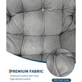 thumbnail image 4 of Patio Oversized Papasan Rocking Chair–Wicker Rattan Egg Chair with Metal Frame–Comfortable Cushioned Seat–Perfect for Garden,Balcony,Porch–Brown Powder Coating,Brown Rattan,Dark Gray Cloth, 4 of 8