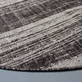 thumbnail image 3 of SAFAVIEH Courtyard John Striped Indoor/Outdoor Area Rug, Black/Grey, 6'7" x 6'7" Round, 3 of 8