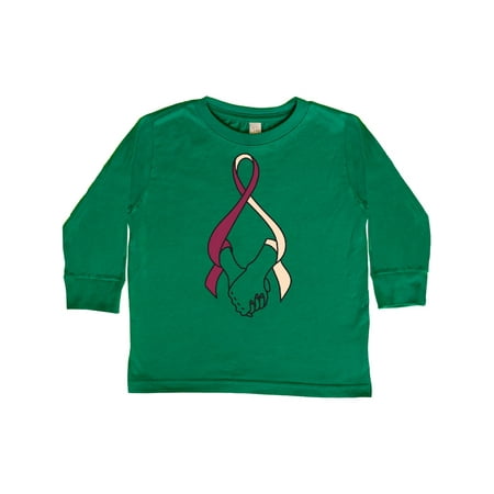 

Inktastic Hands Holding Awareness Ribbon- Head and Neck Cancer Gift Toddler Boy or Toddler Girl Long Sleeve T-Shirt