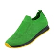 thumbnail image 2 of Hidden Wedge Knit Sneakers for Women, Orthopedic Shoes for Women, Women Wide Width Breathable Walking Comfortable Slip On Sneakers, Non Slip Food Service Lightweight Sneaker, Green 9.5, 2 of 6