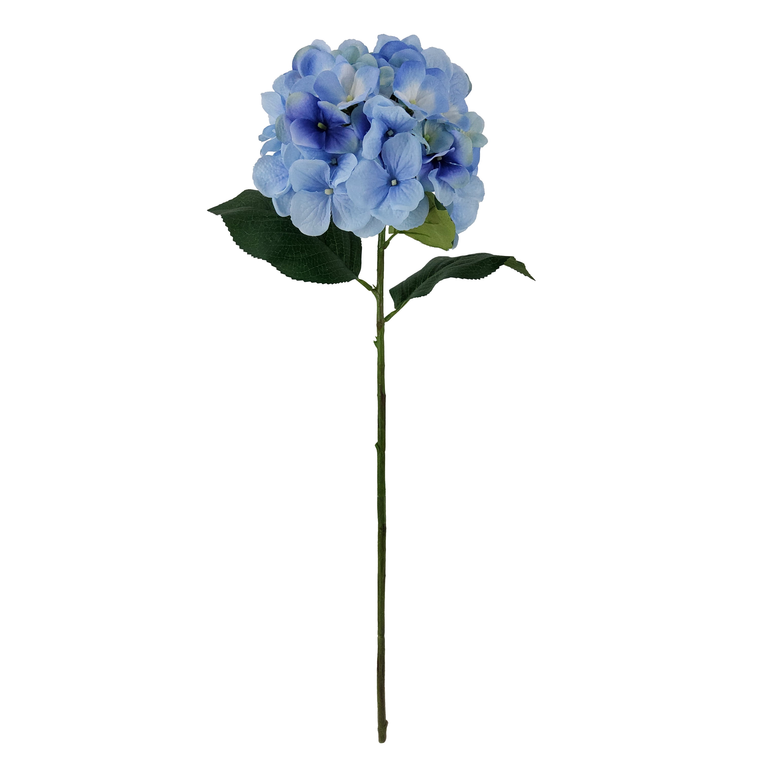 (2 pack) Mainstays 24" Artificial Flower Hydrangea Stem, Blue Color. Indoor Use.