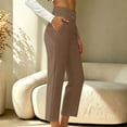 thumbnail image 3 of SwiftWear Golf Pants Women Stretch Cropped Straight Leg Work Trousers with Pockets Casual Outdoor Walking Pants, 3 of 6