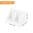 thumbnail image 2 of Uxcell 50Pcs Plastic Corner Braces, 90 Degree Furniture Angle Brackets, White, 2 of 6