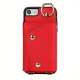 thumbnail image 5 of Crossbody Wallet Women Phone Case For IPhone 14 13 12 11 Pro Max X XR XS Max SE 2022 7 8 Plus,Credit Card Holder Phone Case With Strap,PU Leather Purse With Lanyard Zipper Flip Cover, 5 of 5