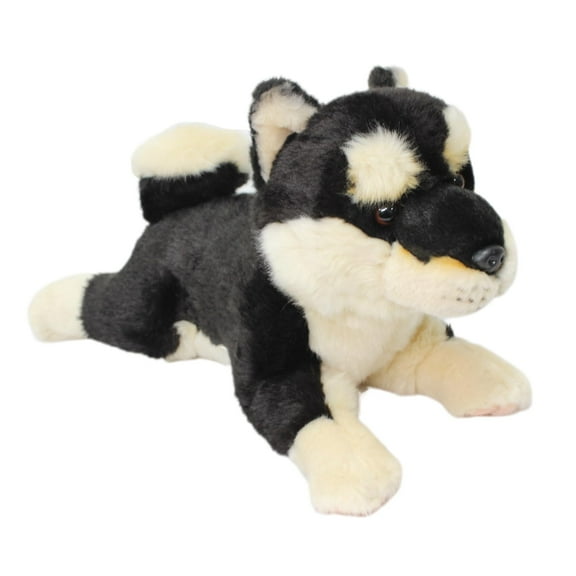 Shiba Inu Plush Corgi Pillow Cute Dog Doll Stuffed Animal Plush Toy 12 Inches Black