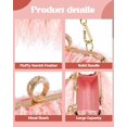 thumbnail image 4 of CAILDANL Women Ostrich Feather Tote Bag Fluffy Purse Clutch Feather Evening Handbag for Wedding, 4 of 6