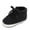 Black, variant on OSOLU Spring Autumn Children Baby Toddler Shoes Boys Girls Floor Sports Shoes Sneakers Flat Bottom Non-Slip Lace Up Solid Color Comfortable Baby Breathable Footwear, 12-18 Months