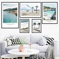 thumbnail image 1 of Un conjunto de vinilos decorativos con marco, vinilos decorativos para pared con paisajes de playa., 1 of 4