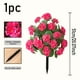 thumbnail image 1 of Flores artificiales, flores falsas, flores artificiales, decoración de flores simuladas, flor de manzano silvestre, plantación en el suelo, patio, maceta con clavo de tierra, geranio, decoración de su, 1 of 6