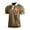 Khaki, variant on Yiaimeir Men's Three Button Printed Lapel Short Sleeve T-Shirt Top Streetwear,Size M-3XL