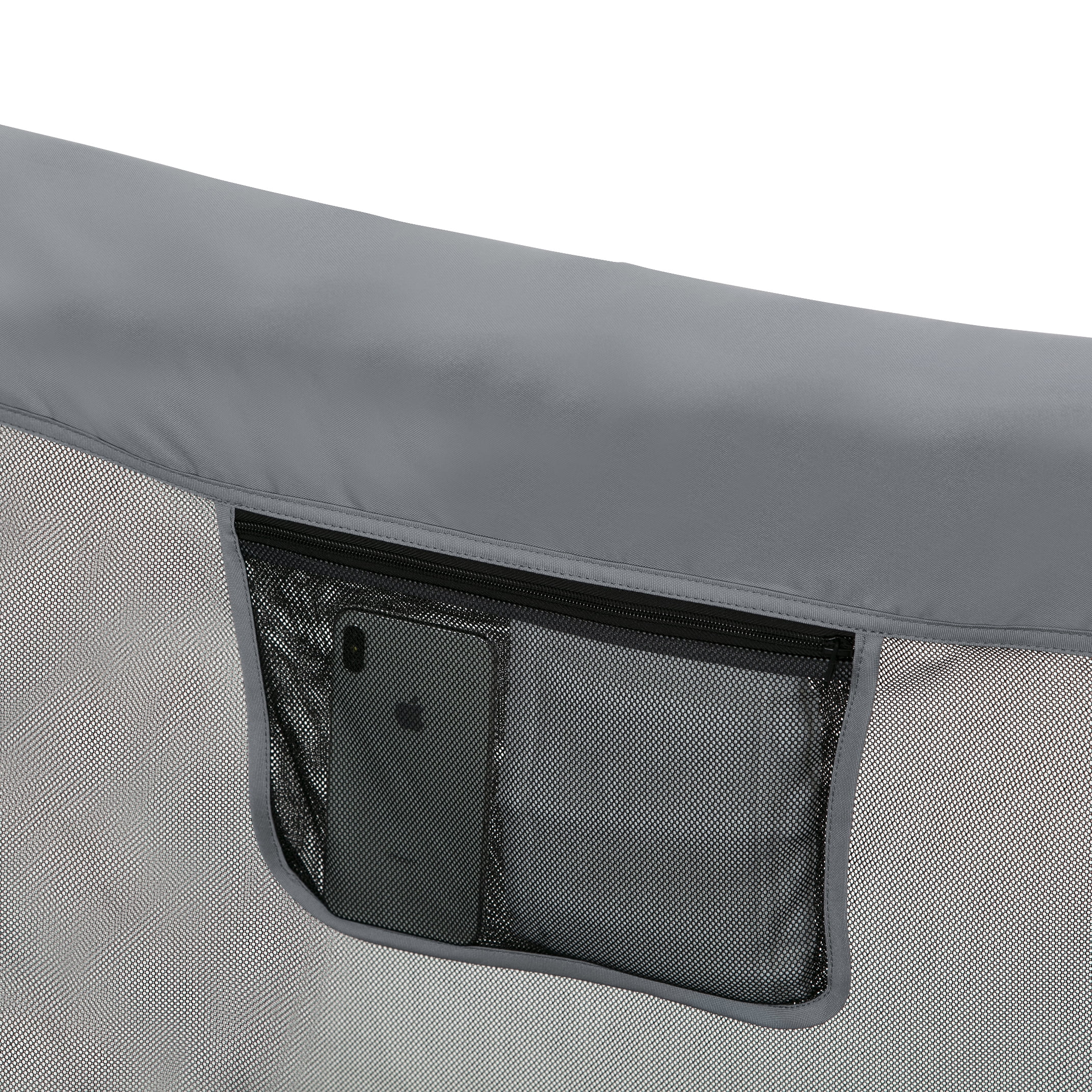 Jeep Hexagon Pop Up Play Yard with Removable Canopy - Ideal for Indoor and Outdoor Use, Grey