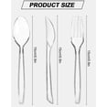 thumbnail image 3 of Mistaha Elegant Disposable Silverware Set with Glitter Accents - Bulk Pack of 300 Pieces for Events and Home Use, 3 of 6
