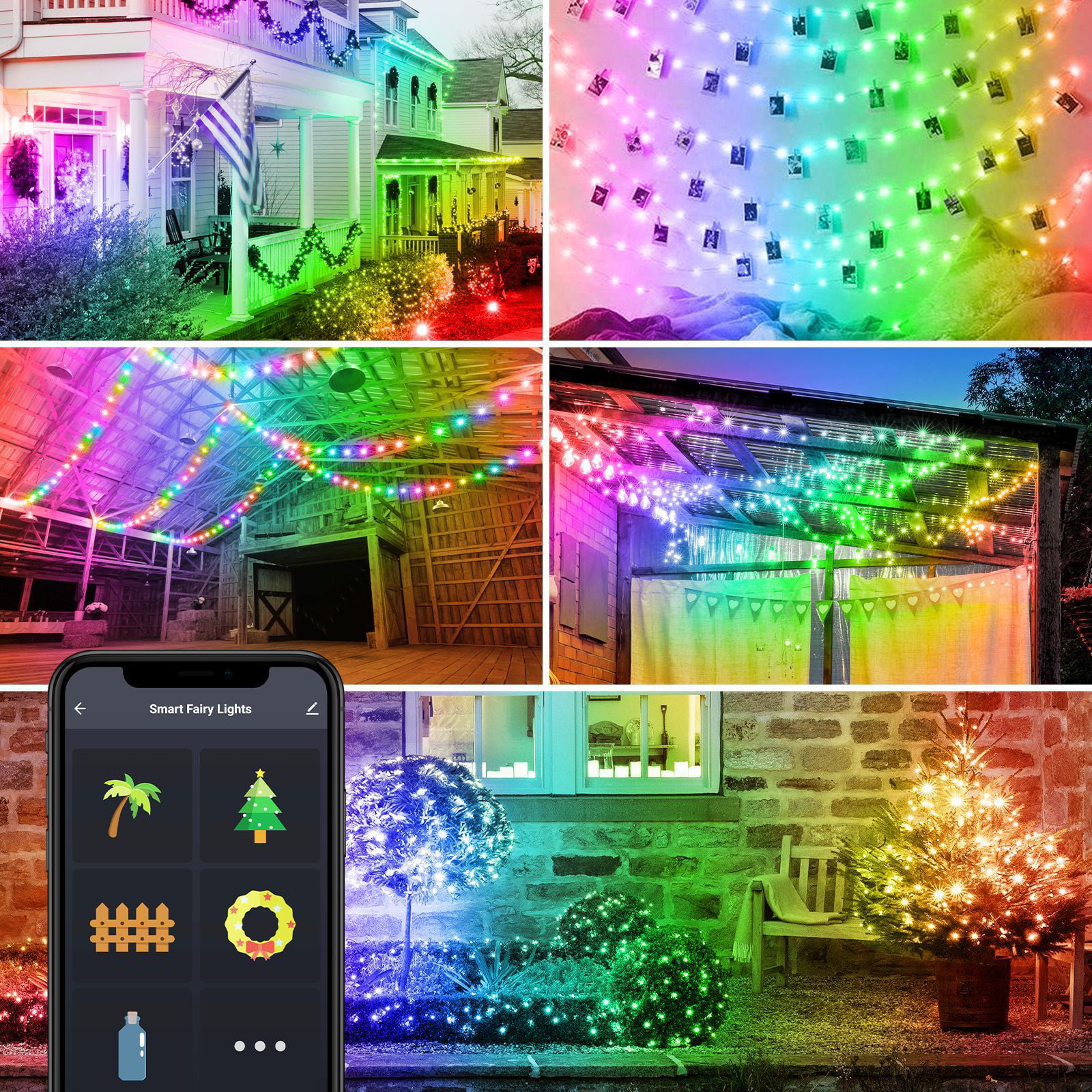 33 Foot Smart Christmas Lights, Rgbic, Color Changing Led Light With Remote  Control, Music Synchronized Fairy Tale Light With Multiple Flash Modes, Plug-in  Usb String Light With Timer, Perfect Christmas, Wedding And