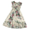 thumbnail image 1 of TJAZFJPA Robe Tutu pour Filles Filles Enfant Sans Manches Imprimés de Fleurs Robe de Plage Robe d'Été Robes de Fête Robe de Princesse Robe en Denim pour Filles, 1 of 8
