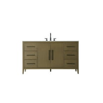 Elegant Kitchen and Bath 60 Inch Single Bathroom Vanity In Chestnut Brown