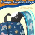 thumbnail image 5 of Unicorn and Sun Blue Pattern 17" School Backpacks for Teens,Waterproof Oxford Fabric,S-Shape Padded Straps for School,Travel,Hiking,Camping, 5 of 6