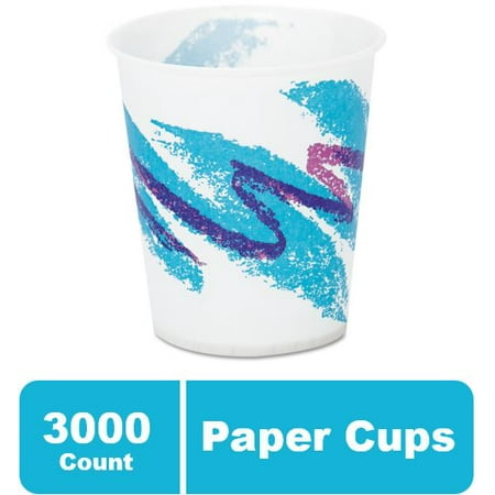 SOLO Cup Company Jazz Tide Design 5 Oz Waxed Paper Cold Cups (3000 (Best Service Design Companies)