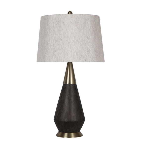 Bethel International Table Lamp Dark Walnut Walnut & Metal