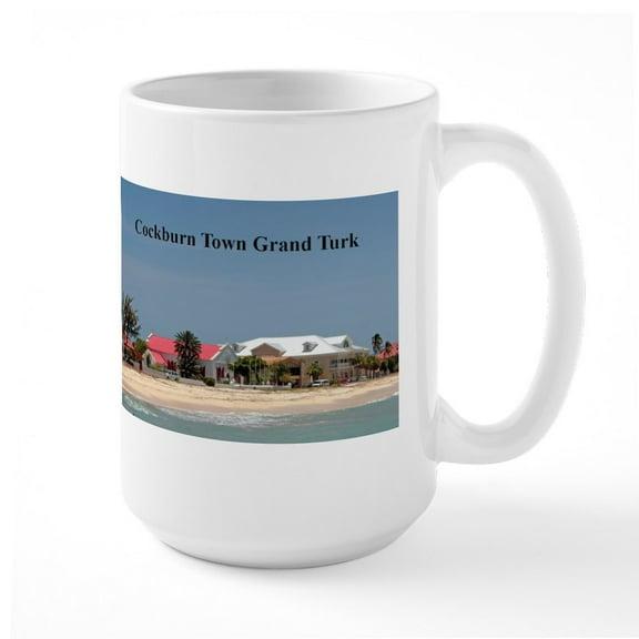 CafePress - Grand Turk Large Mug - 15 oz Ceramic Large White Novelty Mug