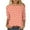 Orange, variant on YanHoo Women's Polka Dot 3/4 Sleeve Blouse Tops Ladies 2025 Plus Size Summer Casual Crewneck 3/4 Sleeve Shirts