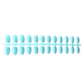 thumbnail image 1 of Vogacara 24 piezas de uñas postizas de ataúd resistentes a los arañazos de bailarina corta coloridas uñas acrílicas artificiales de color sólido DIY Juegos de manicura 14azul Vogacara CE011412-14, 1 of 4
