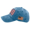 thumbnail image 6 of LNZGNM Unisex 250 Years Anniversary Hat Baseball Hat Distressed Washed Baseball Hat Stylish Adjustable Flag Letter Print Patriotic Trucker Hat Independence Day Dad Hats,Light Blue, 6 of 7
